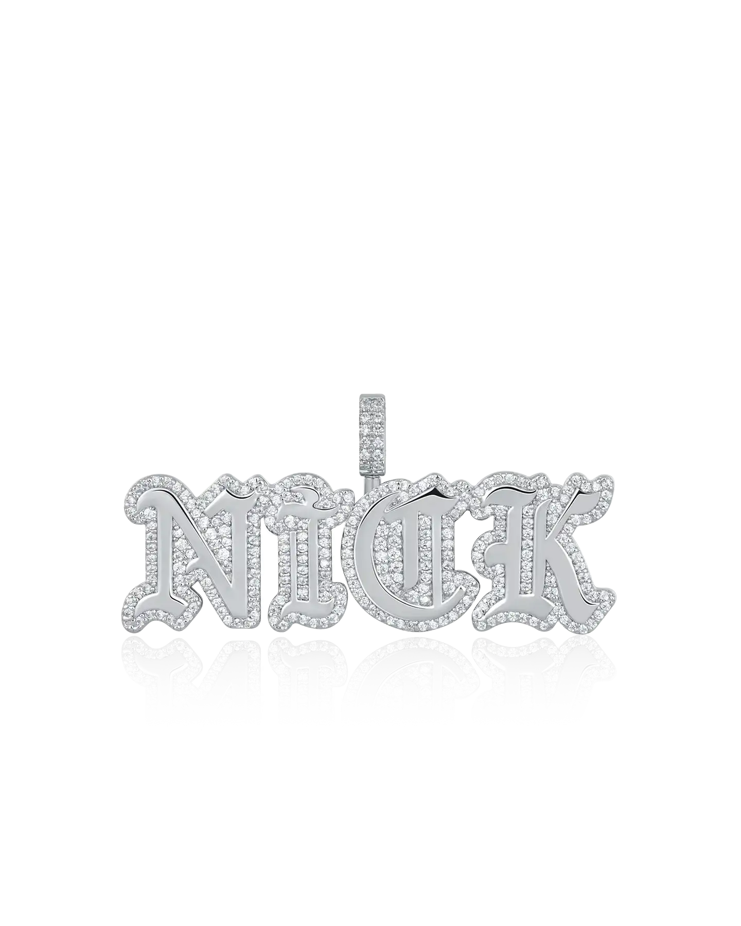 Custom Mini Old English Font Pendant
