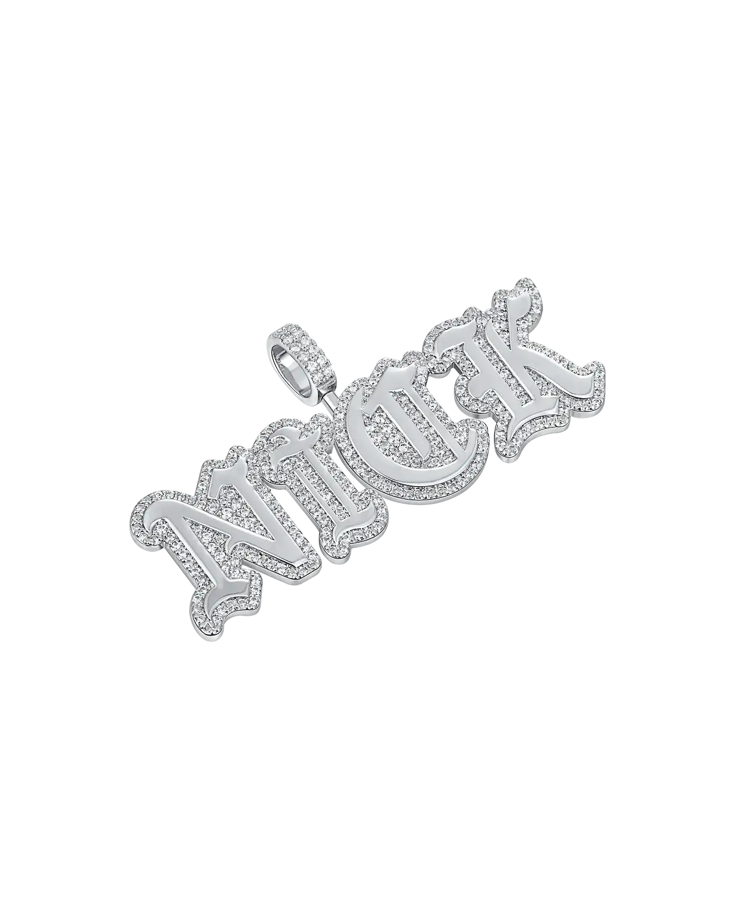 Custom Mini Old English Font Pendant