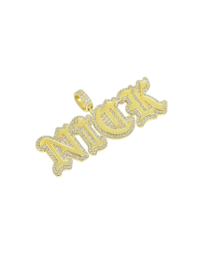 Custom Mini Old English Font Pendant