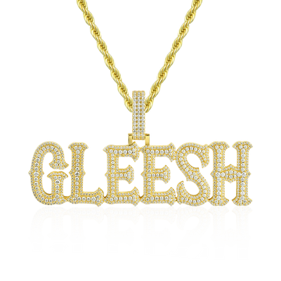 Custom Moissanite Bosox Name Pendant
