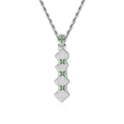 Custom 3D Four-Leaf Clover Font Pendant