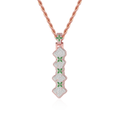 Custom 3D Four-Leaf Clover Font Pendant