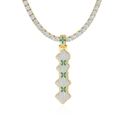 Custom 3D Four-Leaf Clover Font Pendant