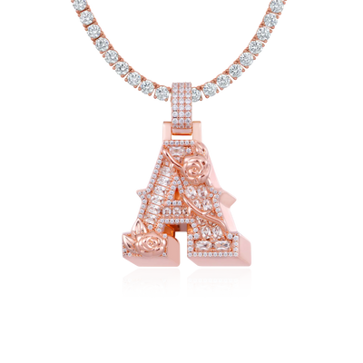 Colgante con fuente rosa personalizada - 30 mm