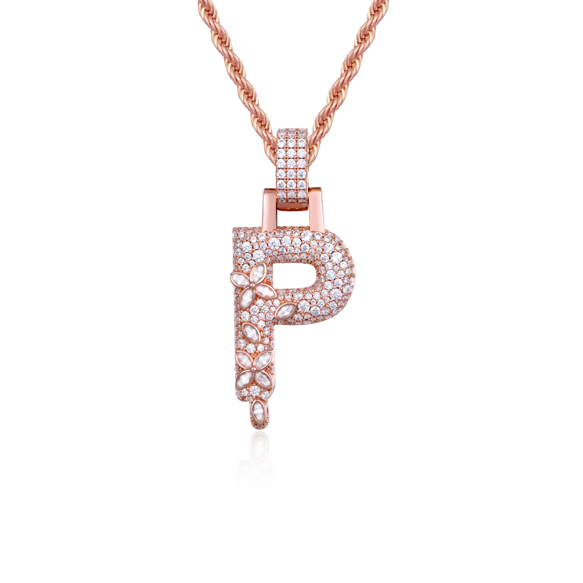 Custom Four Leaf Clover Font Pendant