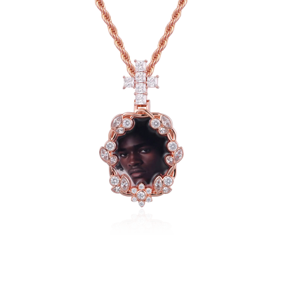Custom Vine-wrapped Picture Pendant