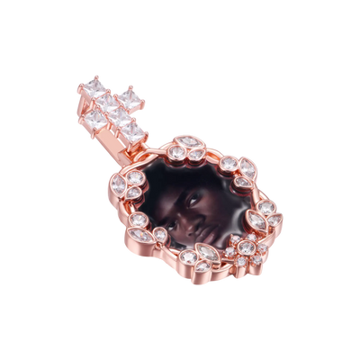 Custom Vine-wrapped Picture Pendant