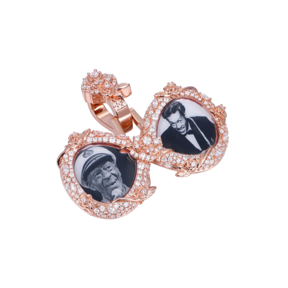 Custom Rose Infinity Frame Pendant-51mm