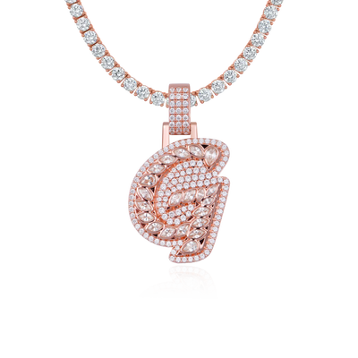 Colgante de fuente Lucida 3D personalizado - 30 mm