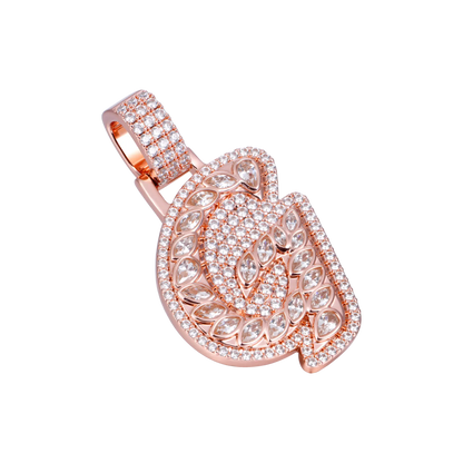 Custom Shaped Diamond 3D Lucida Font Pendant -30mm