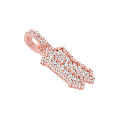 Custom Shaped Diamond Gothic Font Pendant-30mm