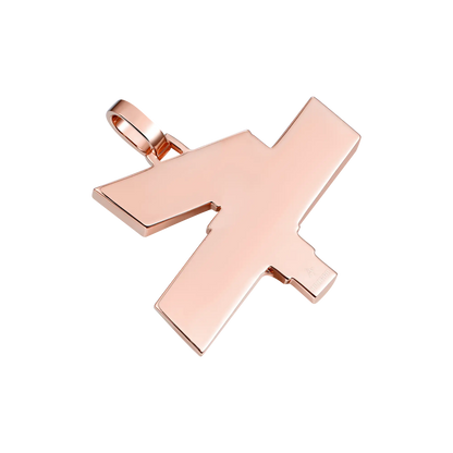 Custom White Iced Street Sign Pendant