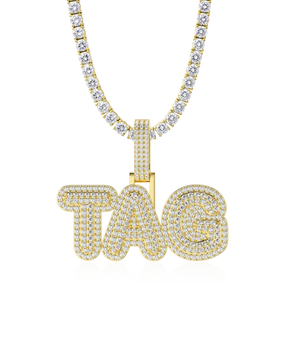 Custom Bubble Font Pendant