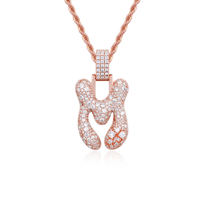 Custom Bubble Font Pendant - 30mm