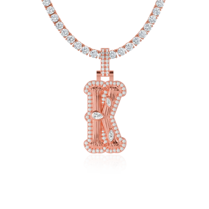 Custom Bone Font Pendant