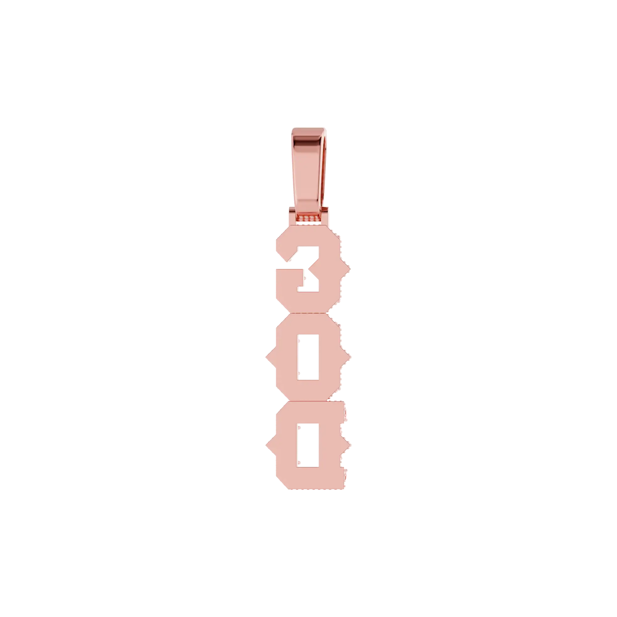 Custom Rhombus-Shaped Font Pendant