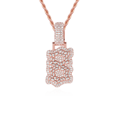 Custom Shaped Diamond Double-Layer Pendant - 35mm