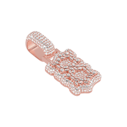 Custom Shaped Diamond Double-Layer Pendant - 35mm