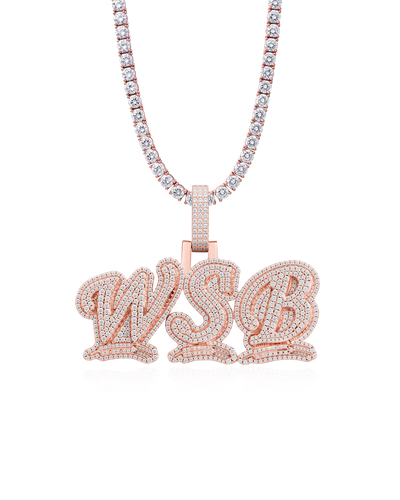 Custom Wheat Ears 3D Letter Pendant