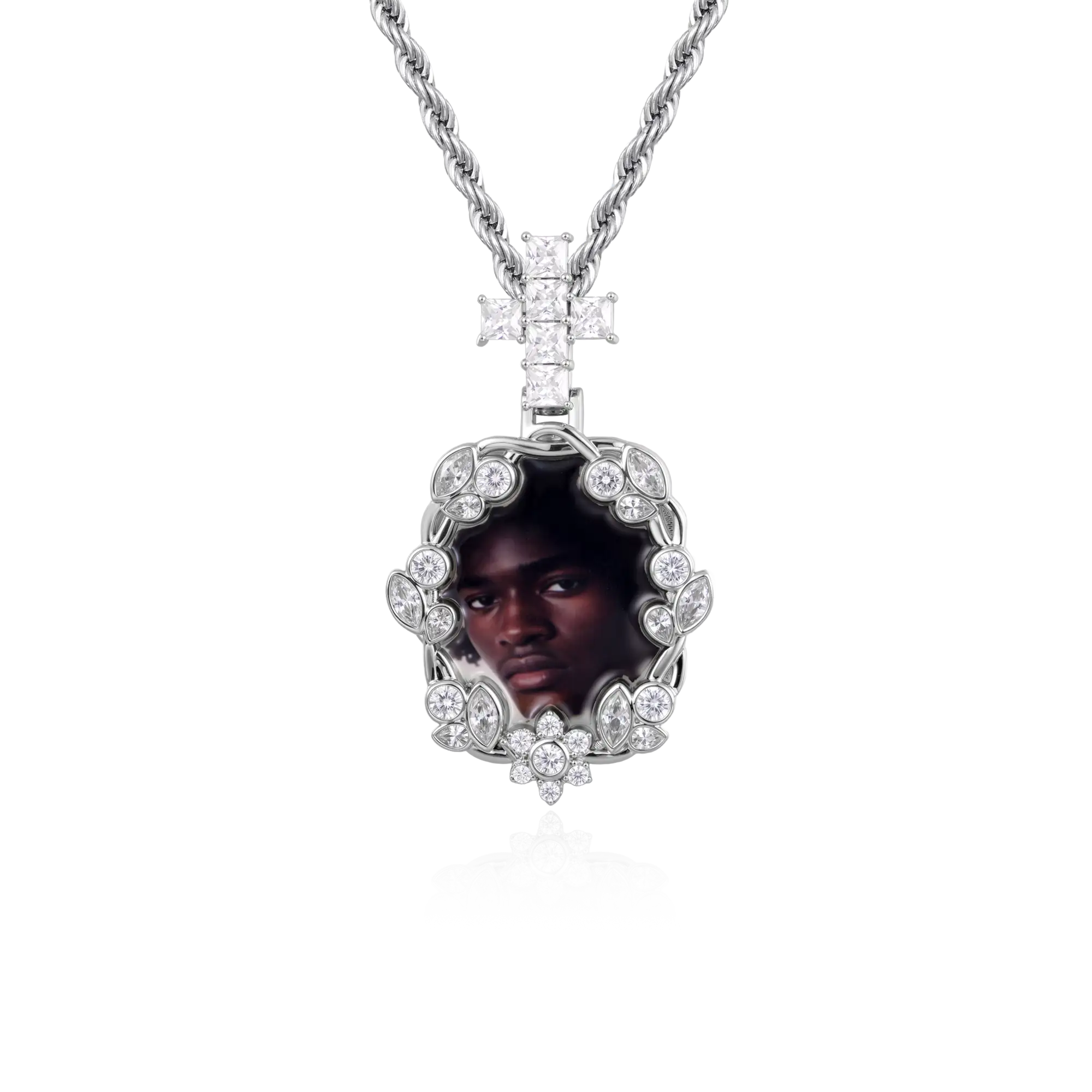 Custom Vine-wrapped Picture Frame Pendant