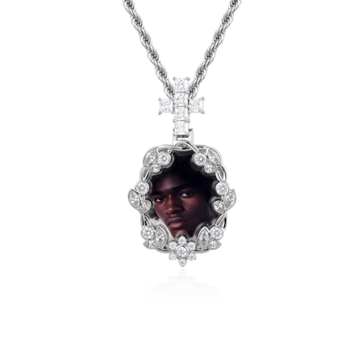 Custom Vine-wrapped Picture Pendant