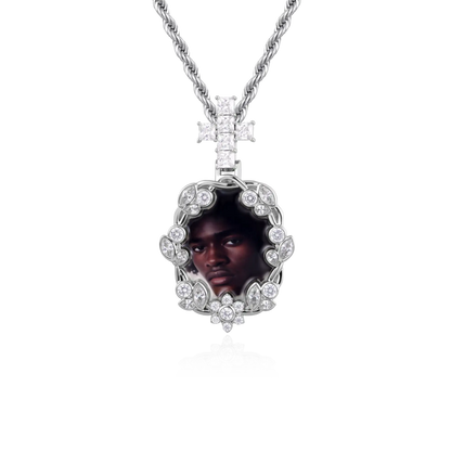 Custom Vine-wrapped Picture Frame Pendant