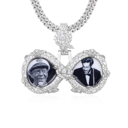 Custom Rose Infinity Frame Pendant-51mm