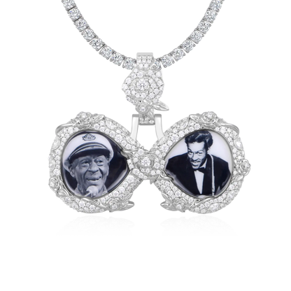 Custom Rose Infinity Frame Pendant-51mm