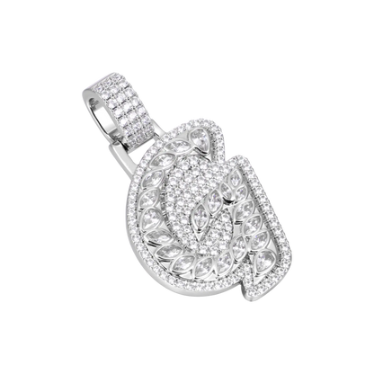 Custom Shaped Diamond 3D Lucida Font Pendant -30mm