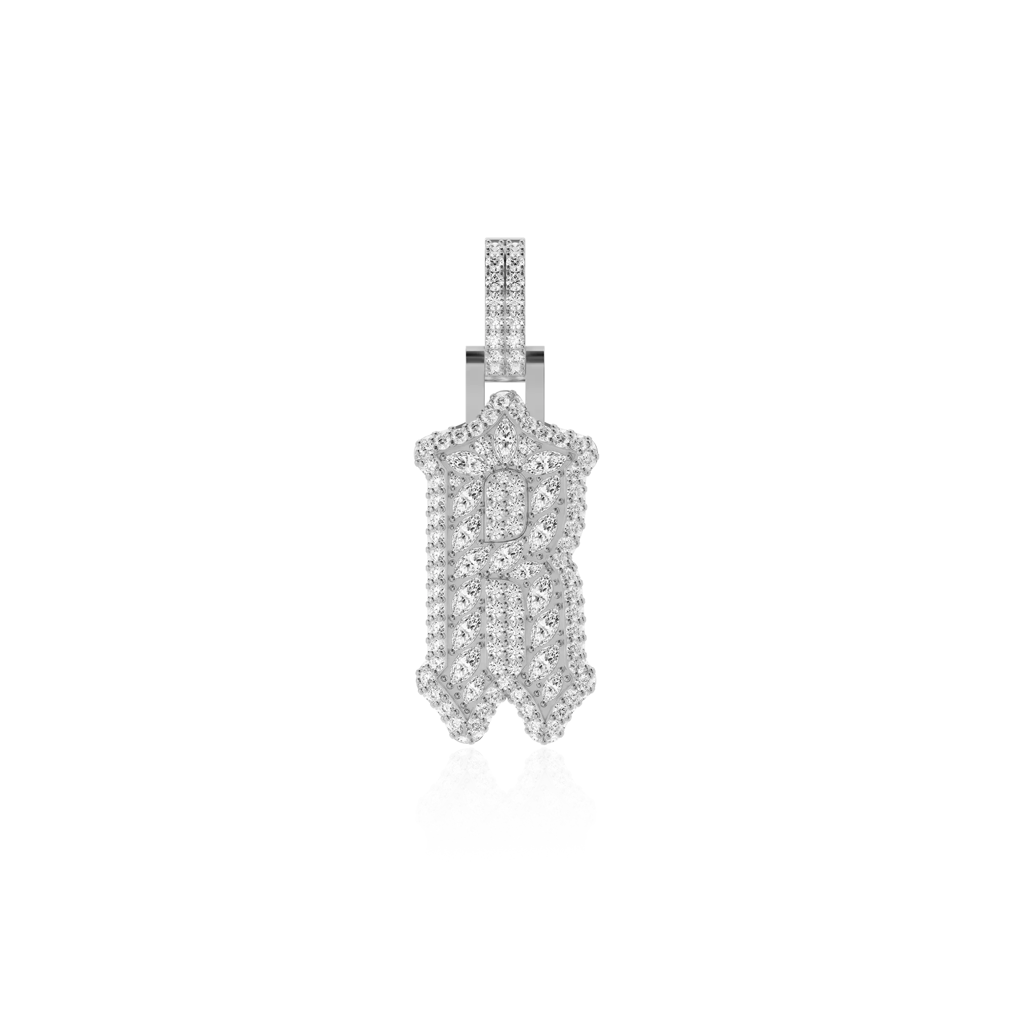 Custom Shaped Diamond Gothic Font Pendant-30mm