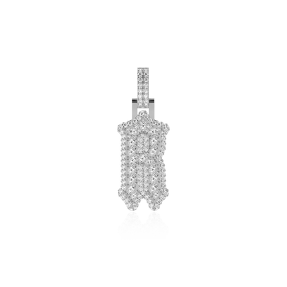 Custom Shaped Diamond Gothic Font Pendant-30mm