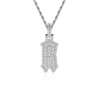 Custom Shaped Diamond Gothic Font Pendant-30mm