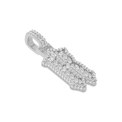 Custom Shaped Diamond Gothic Font Pendant-30mm