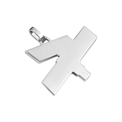 Custom White Iced Street Sign Pendant