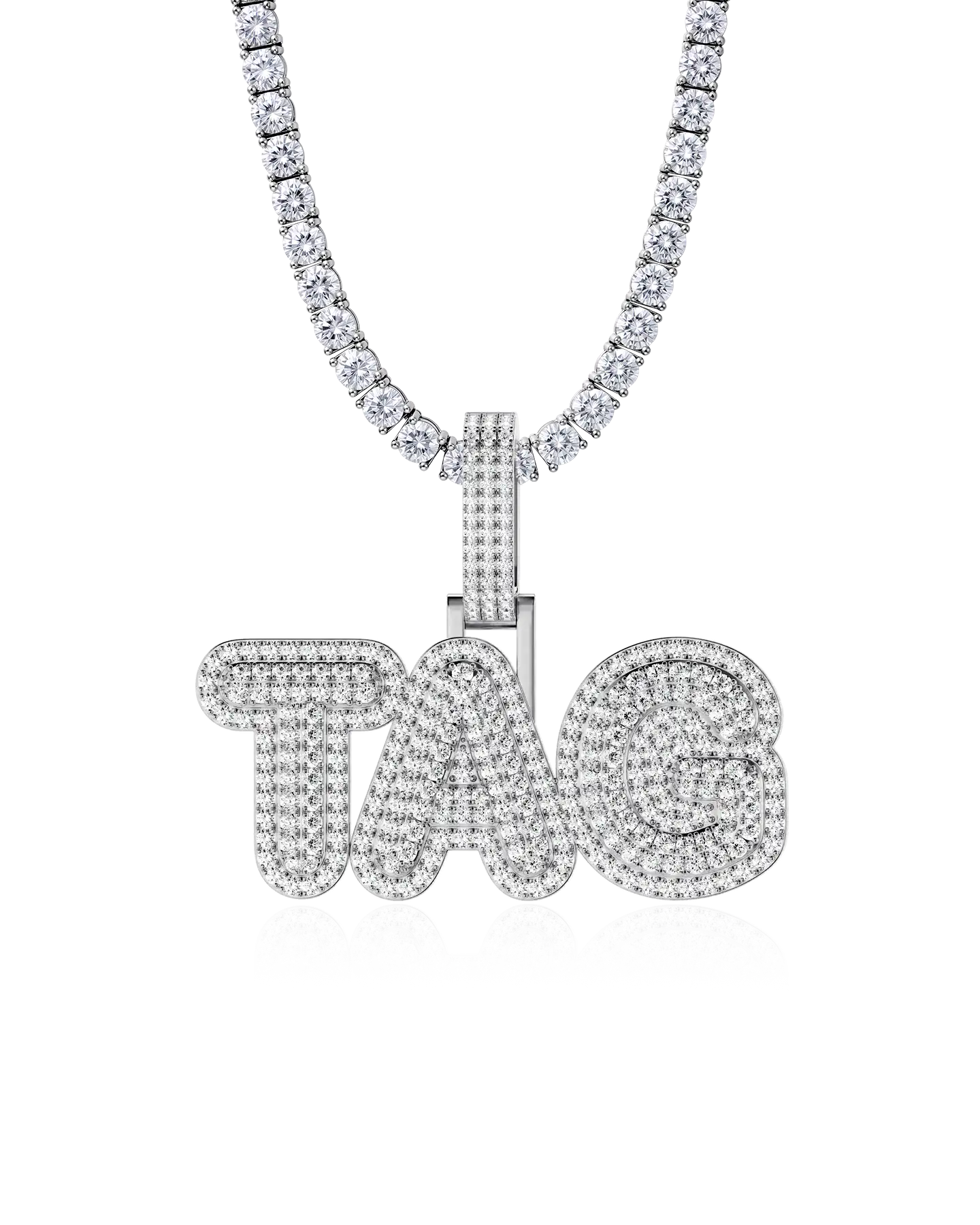 Custom Bubble Font Pendant