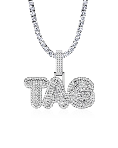 Custom Bubble Font Pendant