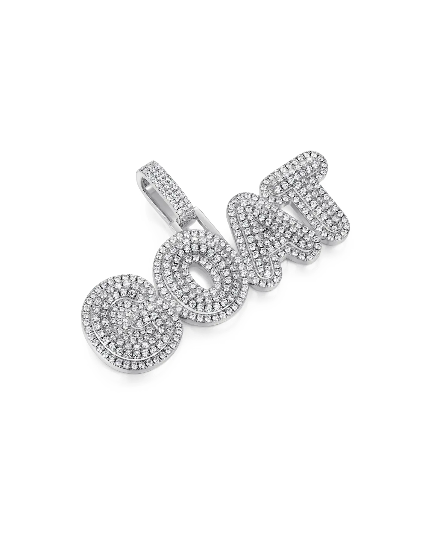 Custom Bubble Font Pendant