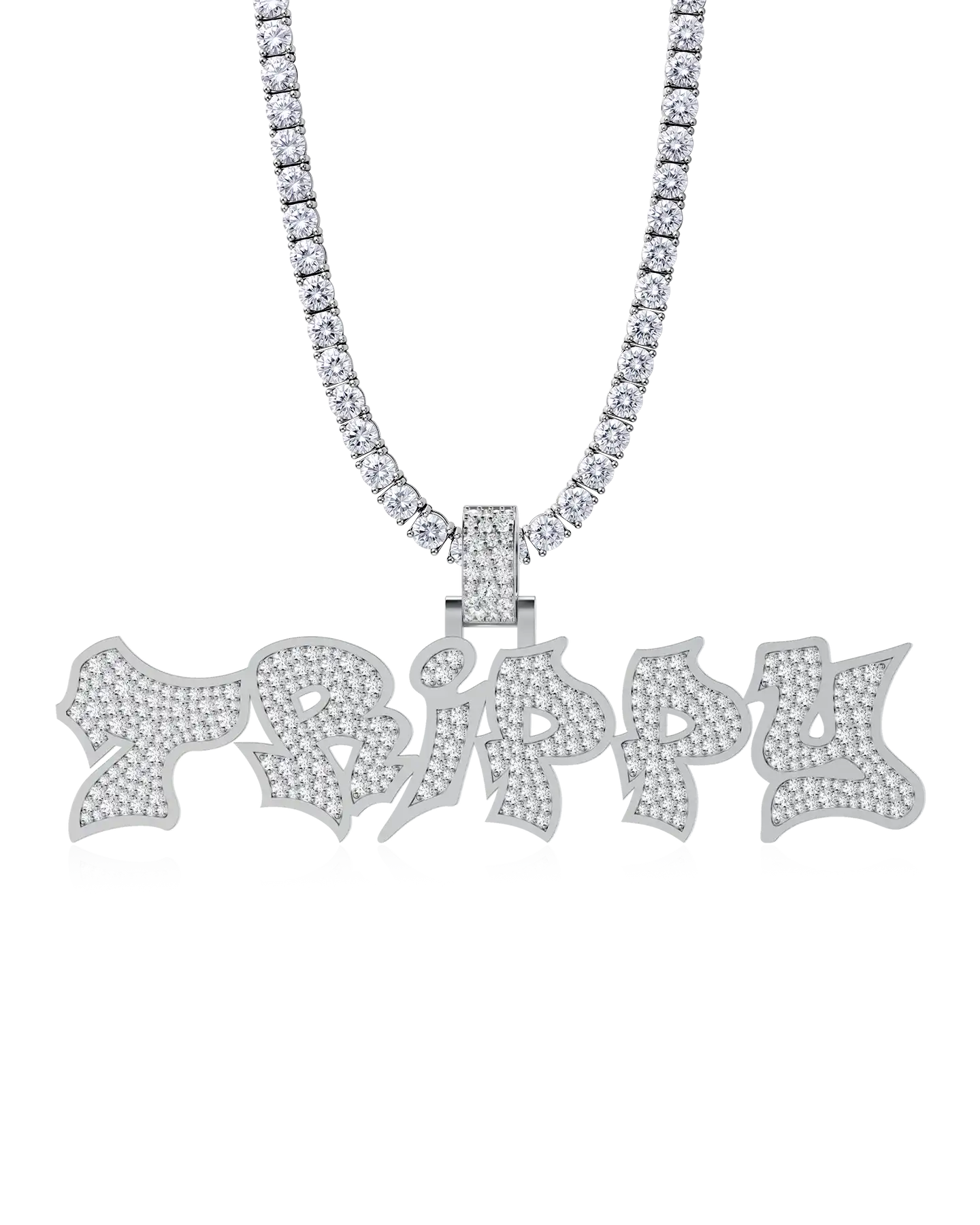 Custom Graffiti Font Letter Pendant - 20mm