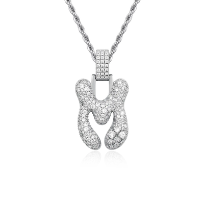 Custom Bubble Font Pendant - 30mm