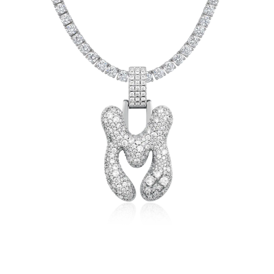 Custom Bubble Font Pendant - 30mm