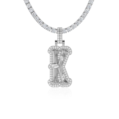 Custom Bone Font Pendant