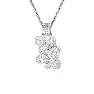 Colgante con fuente de graffiti 3D Ice personalizado, 30 mm