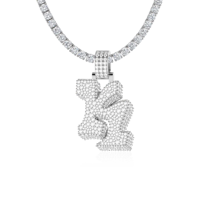 Colgante con fuente de graffiti 3D Ice personalizado, 30 mm
