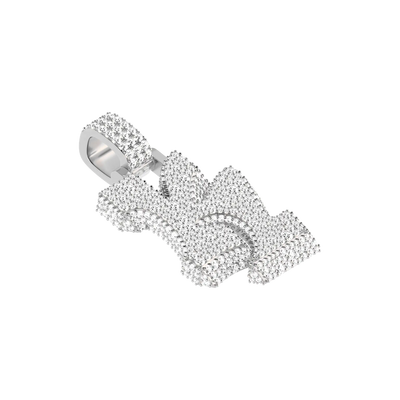 Colgante con fuente de graffiti 3D Ice personalizado, 30 mm