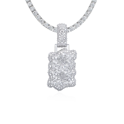 Colgante de diamantes con forma personalizada