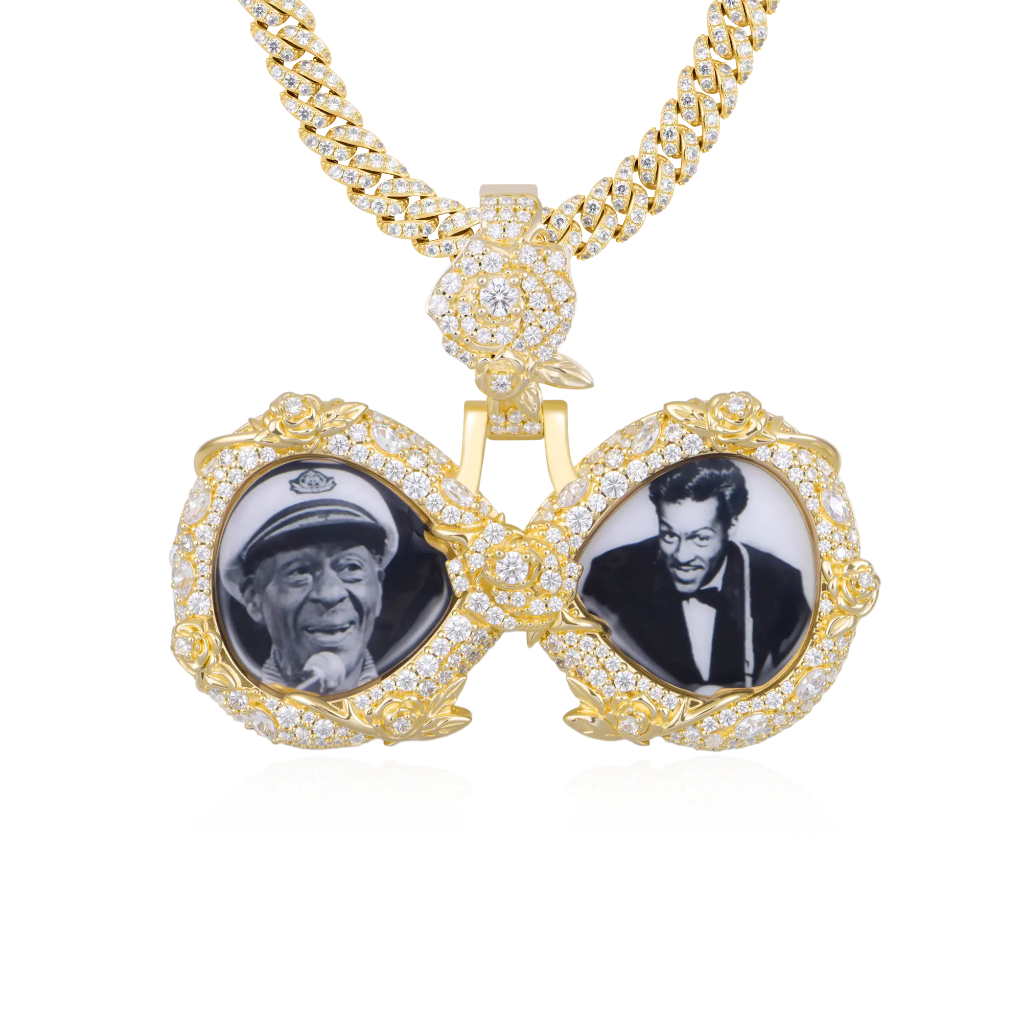 Custom Rose Infinity Frame Pendant-51mm