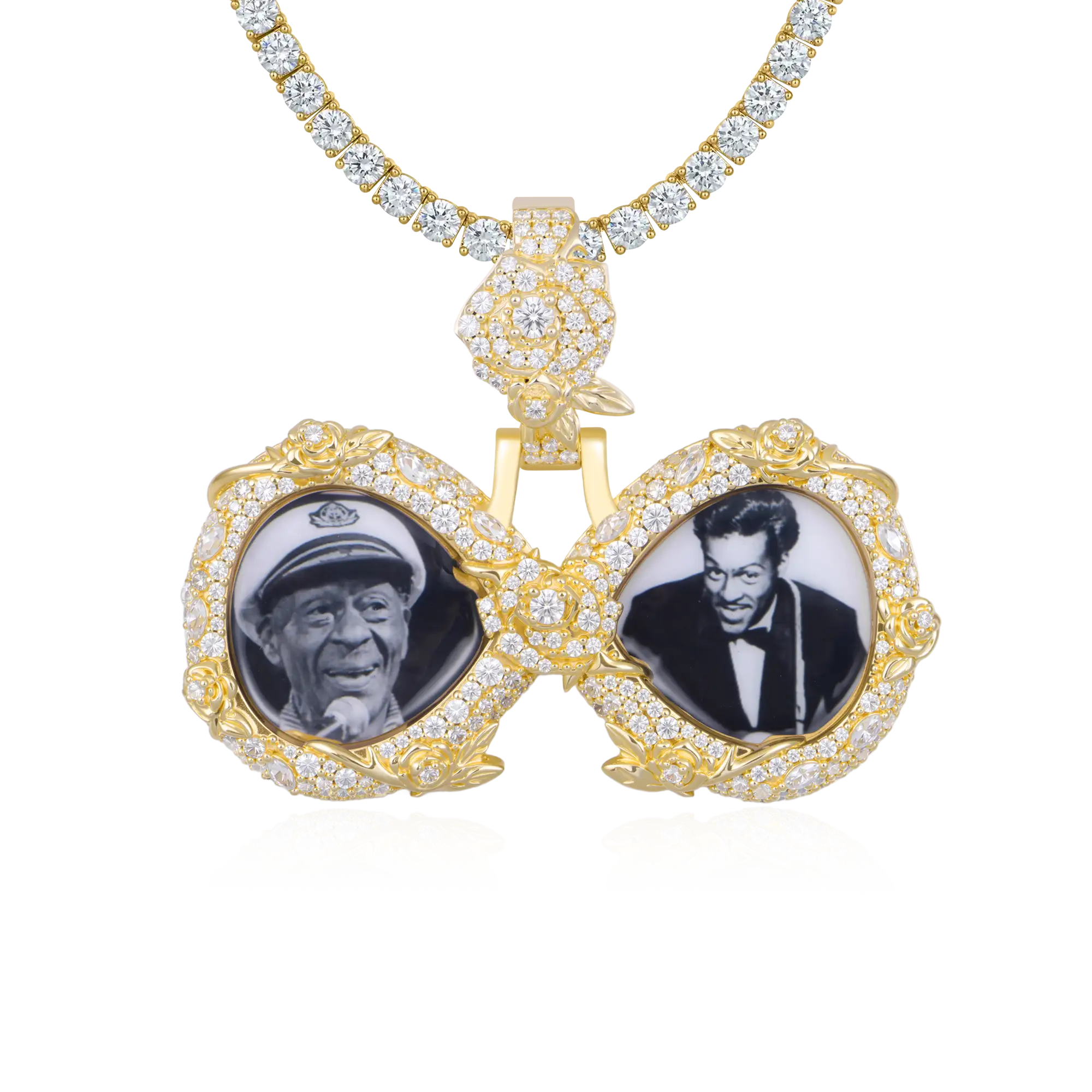 Custom Rose Infinity Frame Pendant-51mm