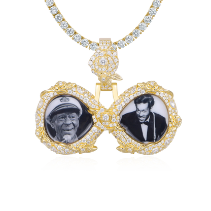 Custom Rose Infinity Frame Pendant-51mm