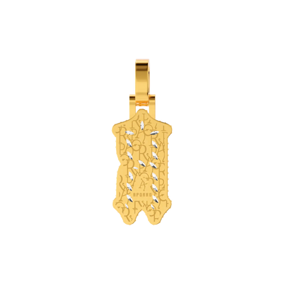 Custom Shaped Diamond Gothic Font Pendant-30mm
