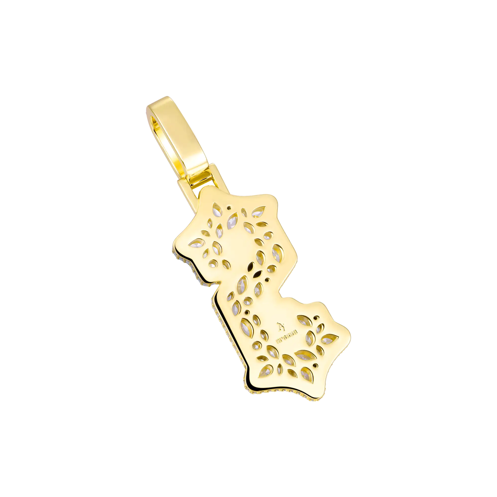 Custom Shaped Diamond Gothic Font Pendant - 51mm